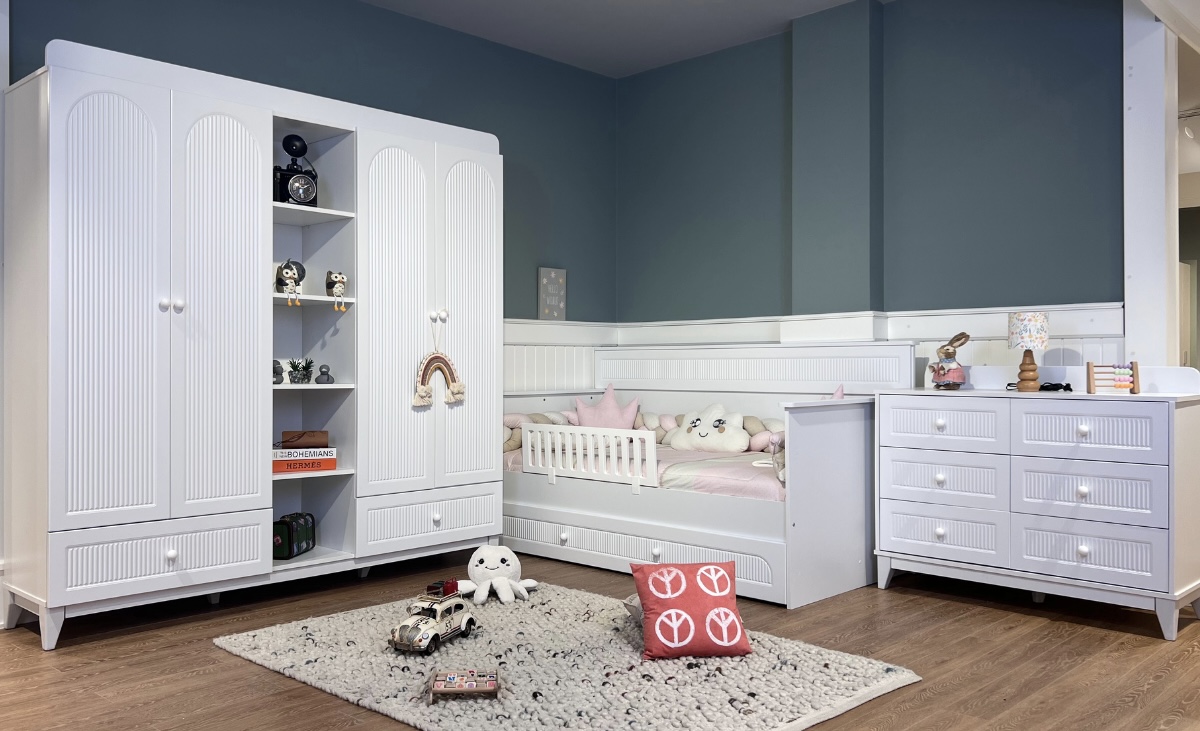 Velora Beyaz Çocuk Odası Takımı